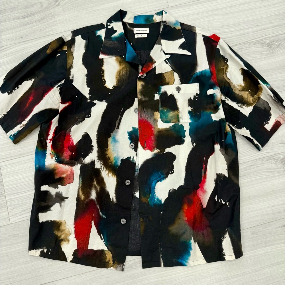 Alexander McQueen Monochrome and Red Fabric